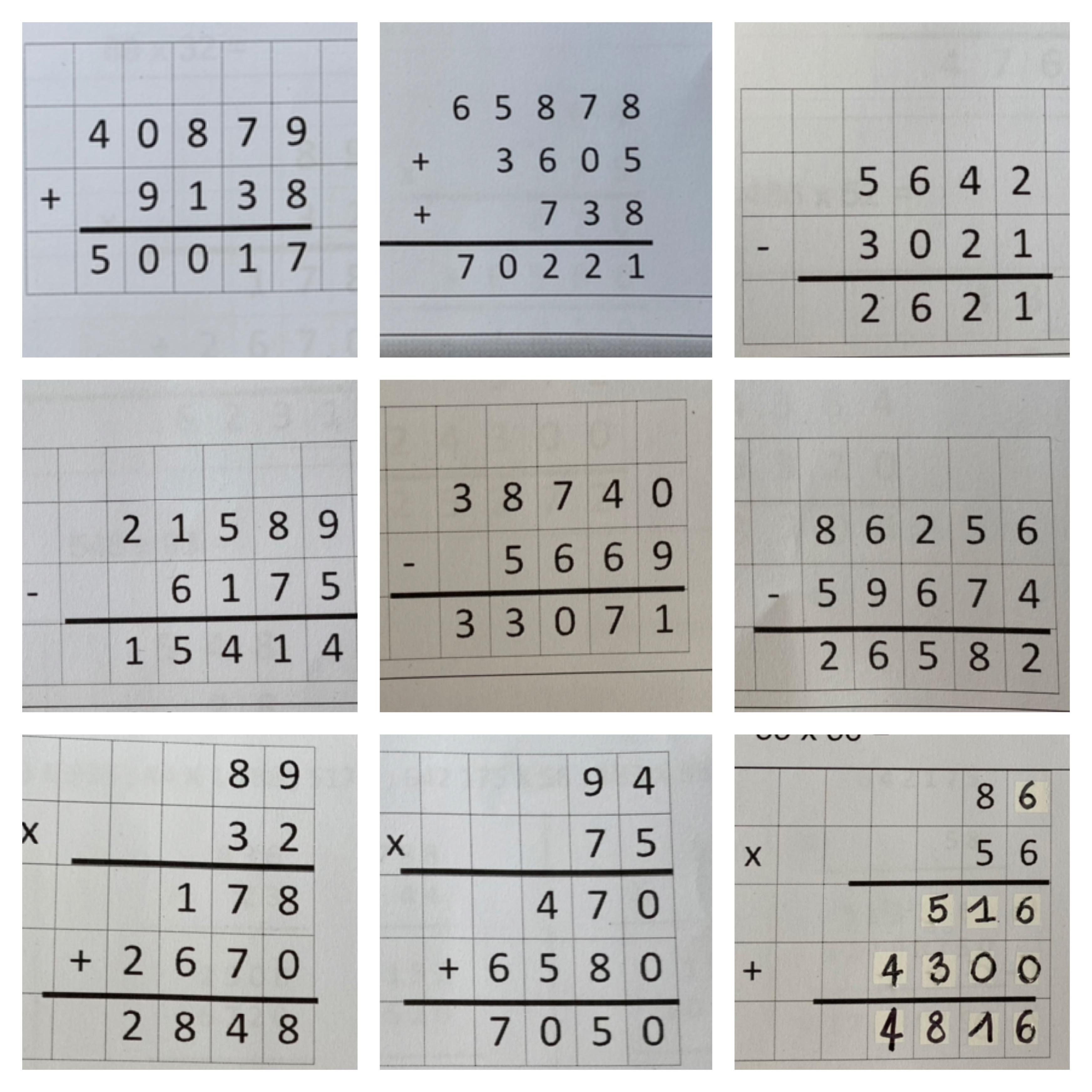 Calcul Mental Cm2 Avec Correction Pdf Correction Calculs CM1 | Ecole René Fillet - Domarin